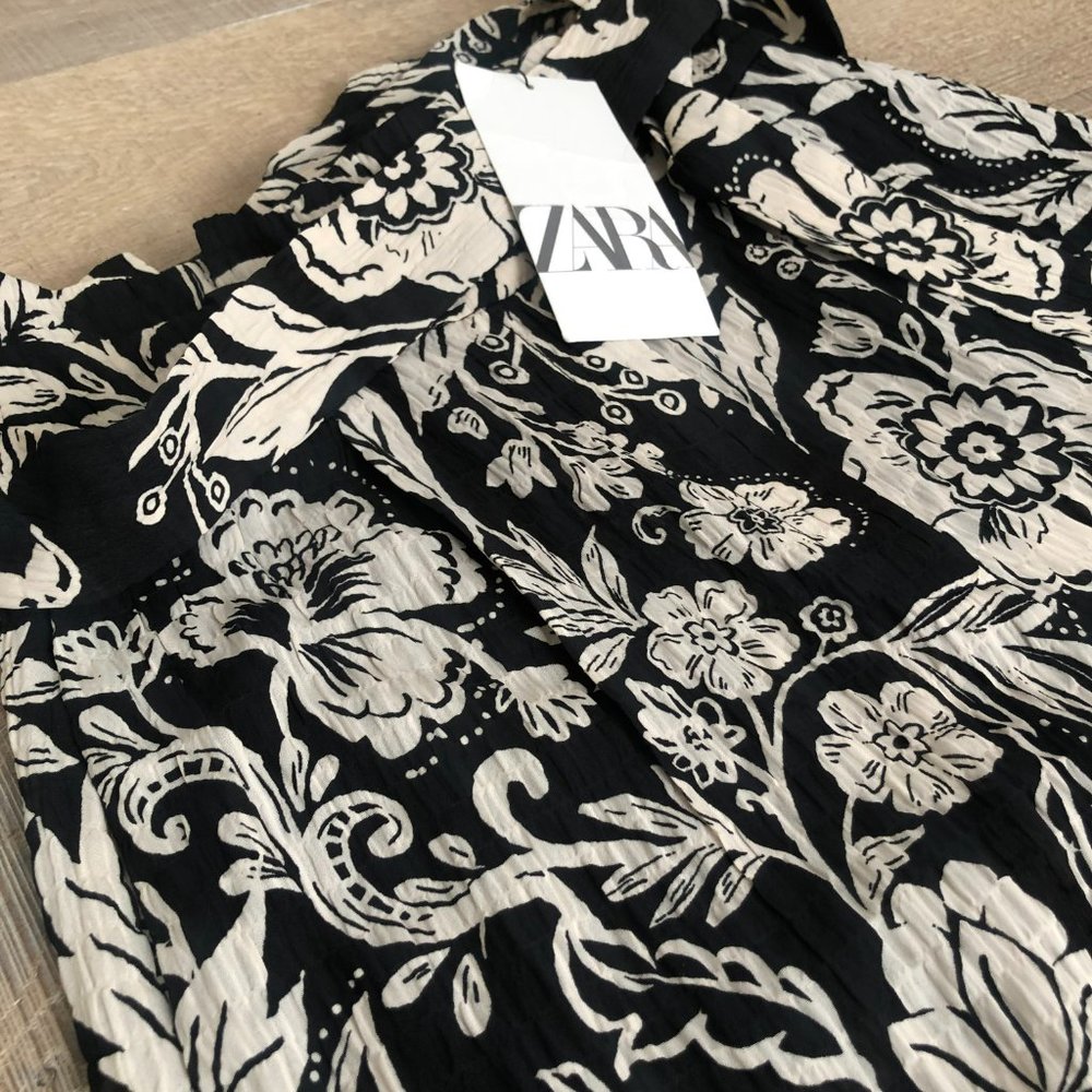 Zara Printed Floral Pants - Picture 3 of 4